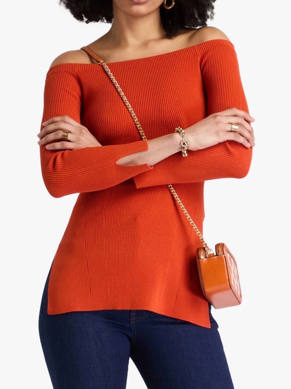 NEW Veronica Beard Sweater in Rust Orange